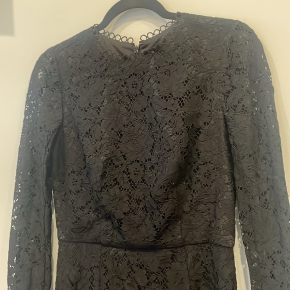 J. Crew black lace long sleeve dress like new - Picture 2 of 3